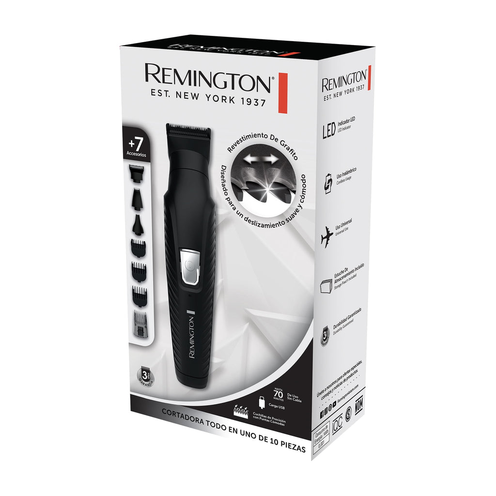 Graphite All-in-One Grooming Kit, Men's Head &amp; Body Trimmer Kit with Combs, Black