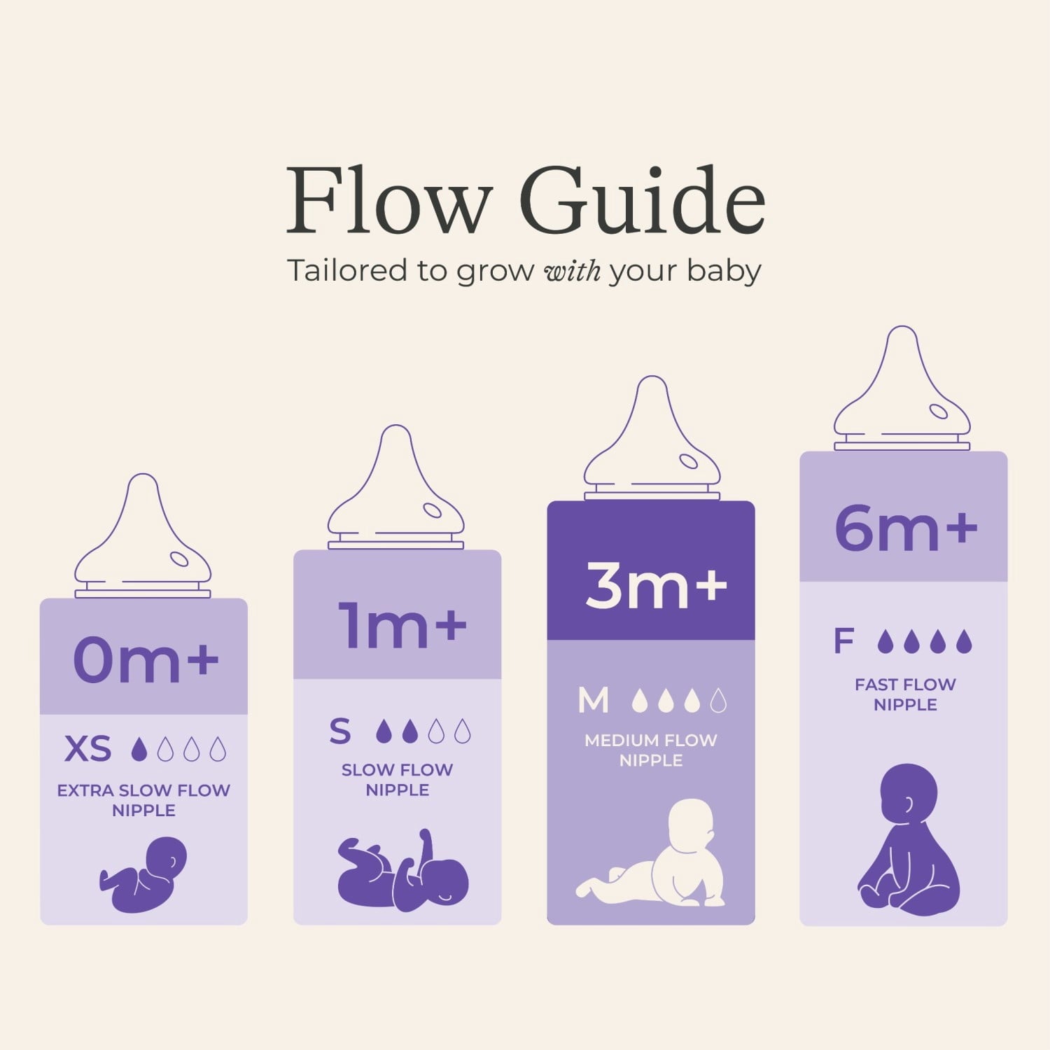 Baby Bottle for Breastfeeding Baby, Baby Formula Feeding, 8oz, 3pk, Medium Flow Nipples, Size M