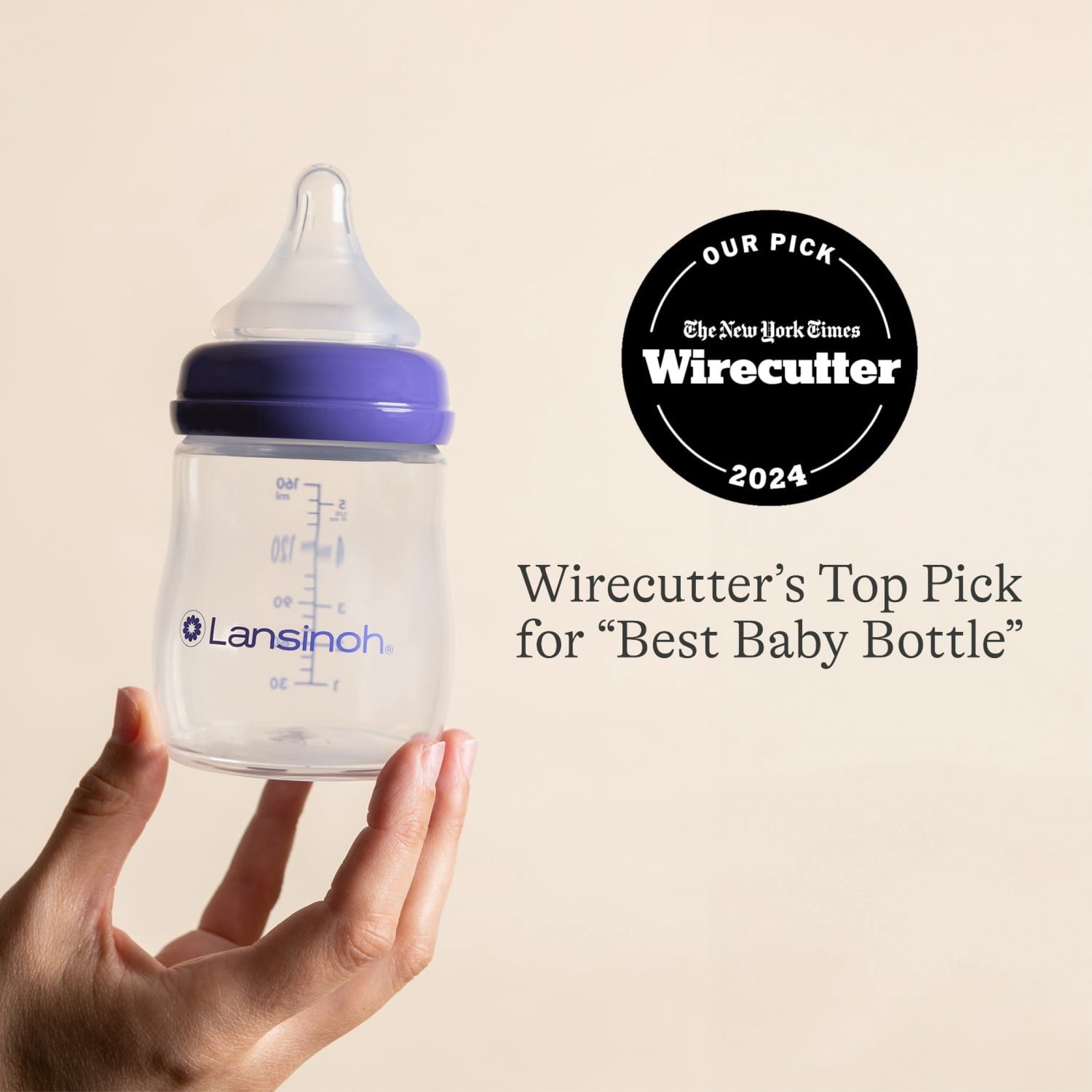 Baby Bottle for Breastfeeding Baby, Baby Formula Feeding, 5oz, 3pk, Slow Flow Nipples, Size S