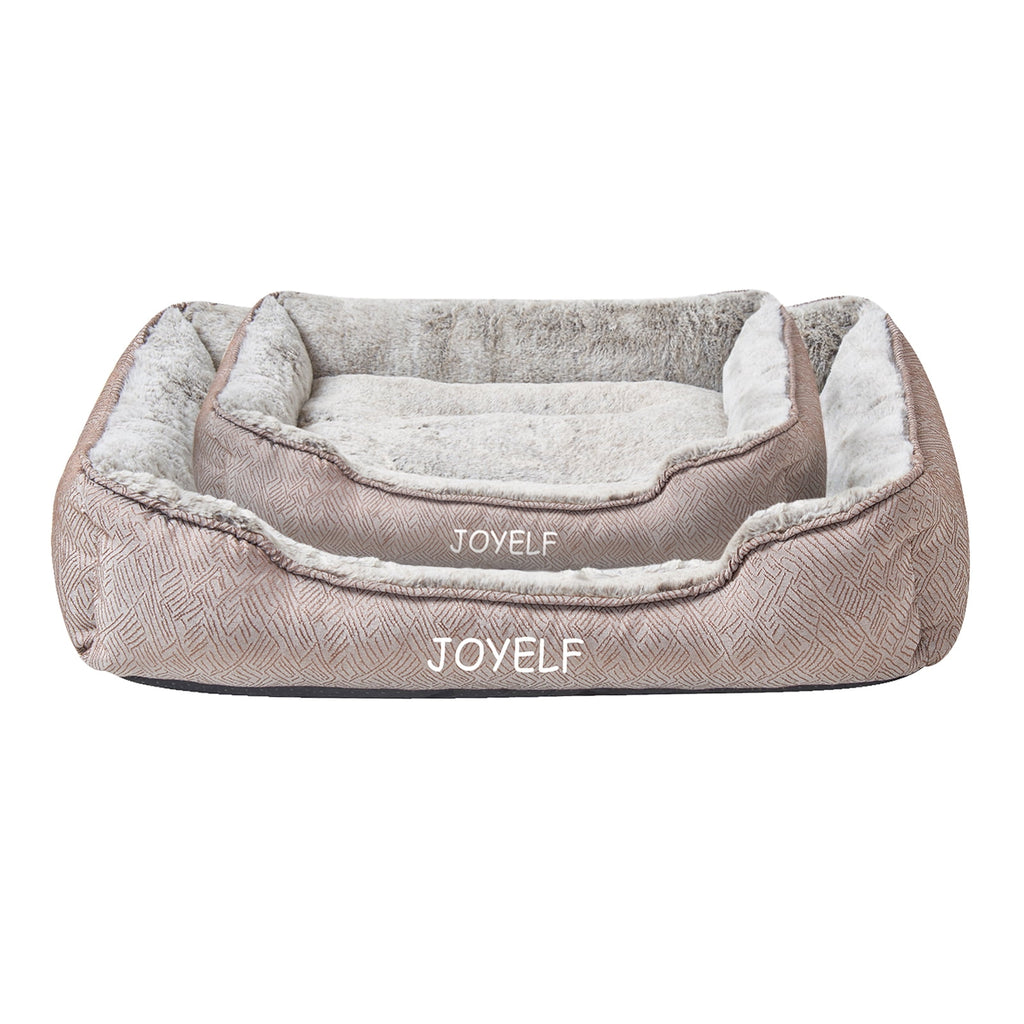 Dog Bed Washable Pet Bed, Anti Anxiety Cat Bed &amp; Sofa, Cute Plush Pet Bed for Small Dog and Cat - Small Rectangle