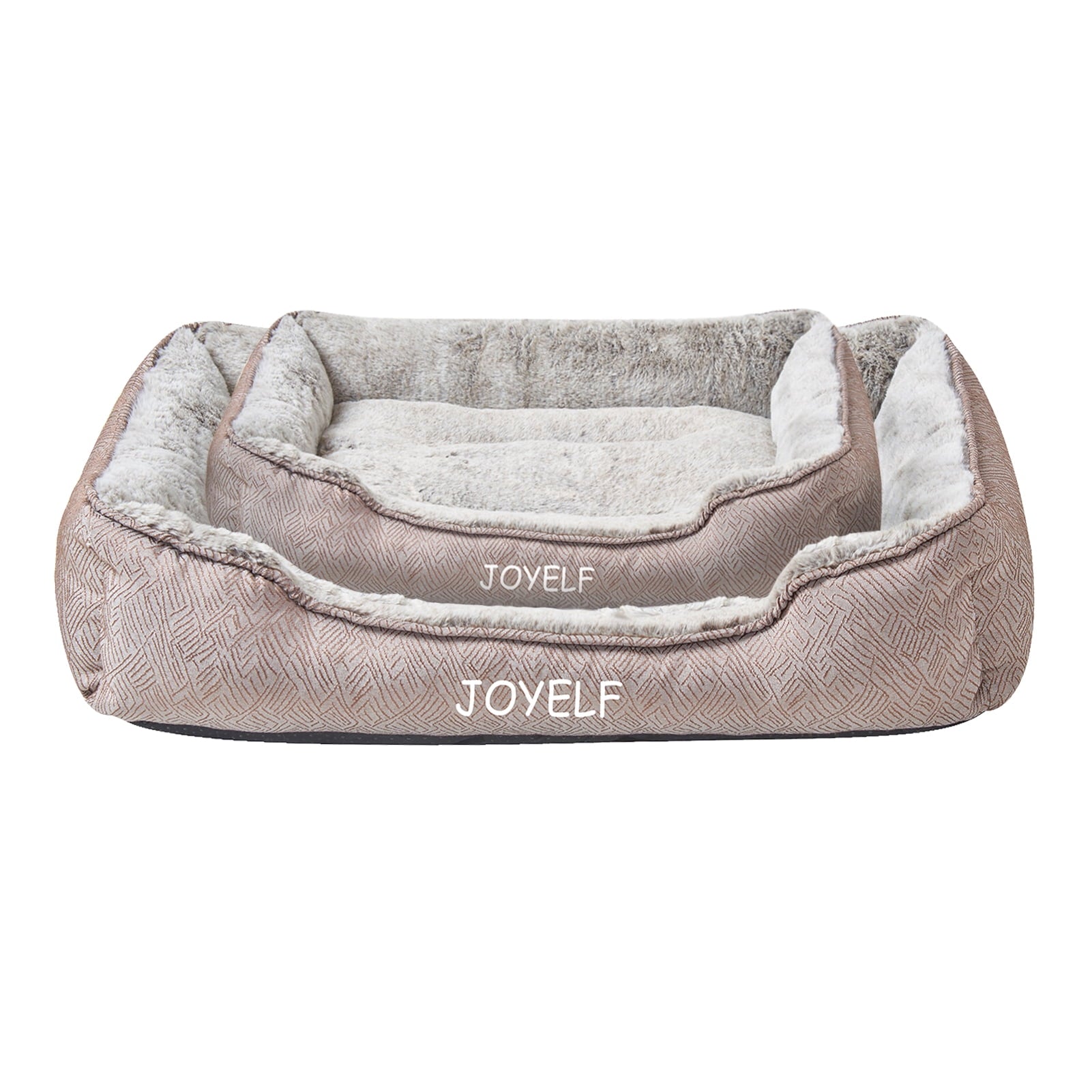 Dog Bed Washable Pet Bed, Anti Anxiety Cat Bed &amp; Sofa, Cute Plush Pet Bed for Small Dog and Cat - Small Rectangle