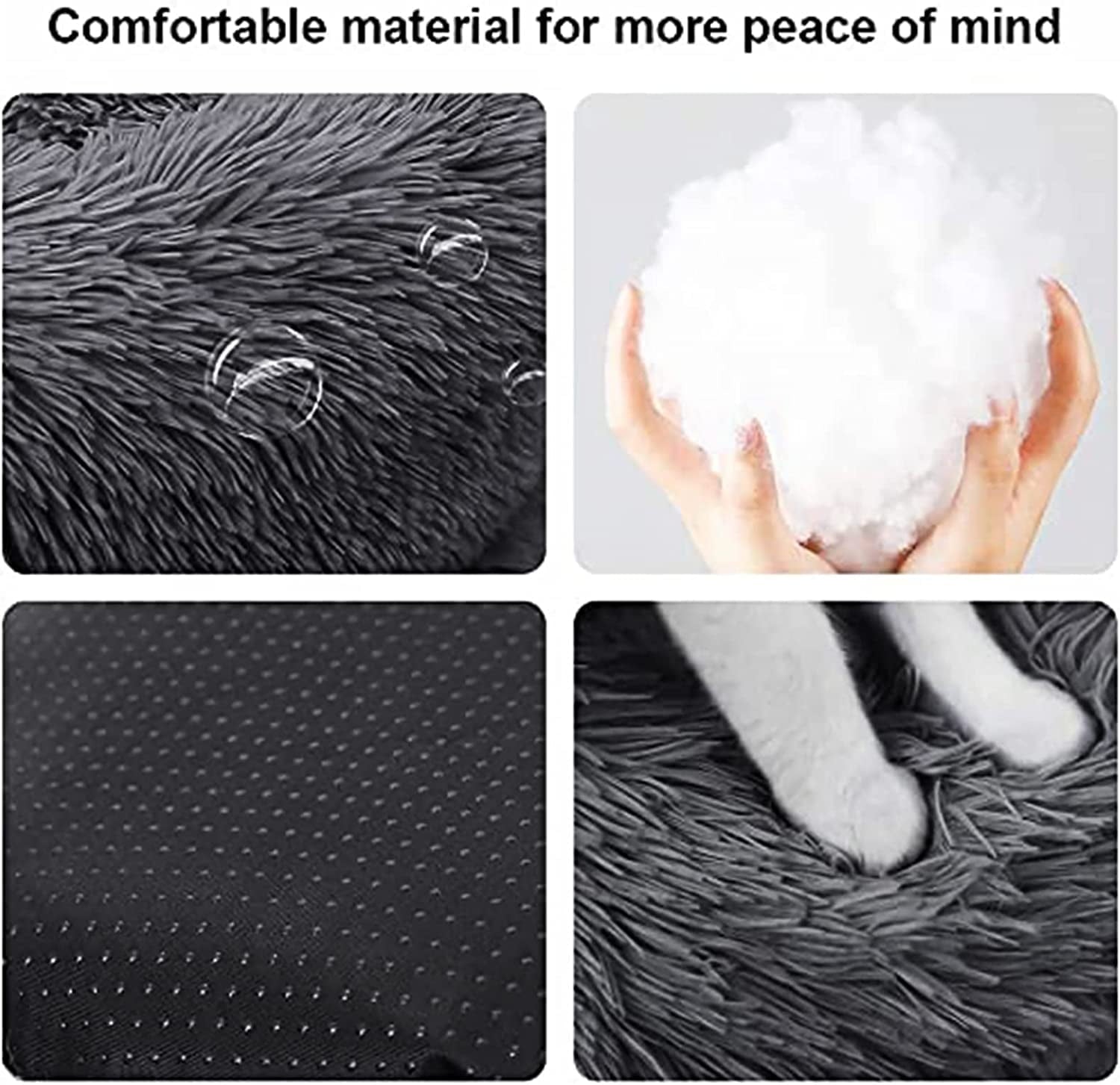 Dog Bed &amp; Cat Bed, Puppy Bed Warming Round Pet Bed, Donut Bed
