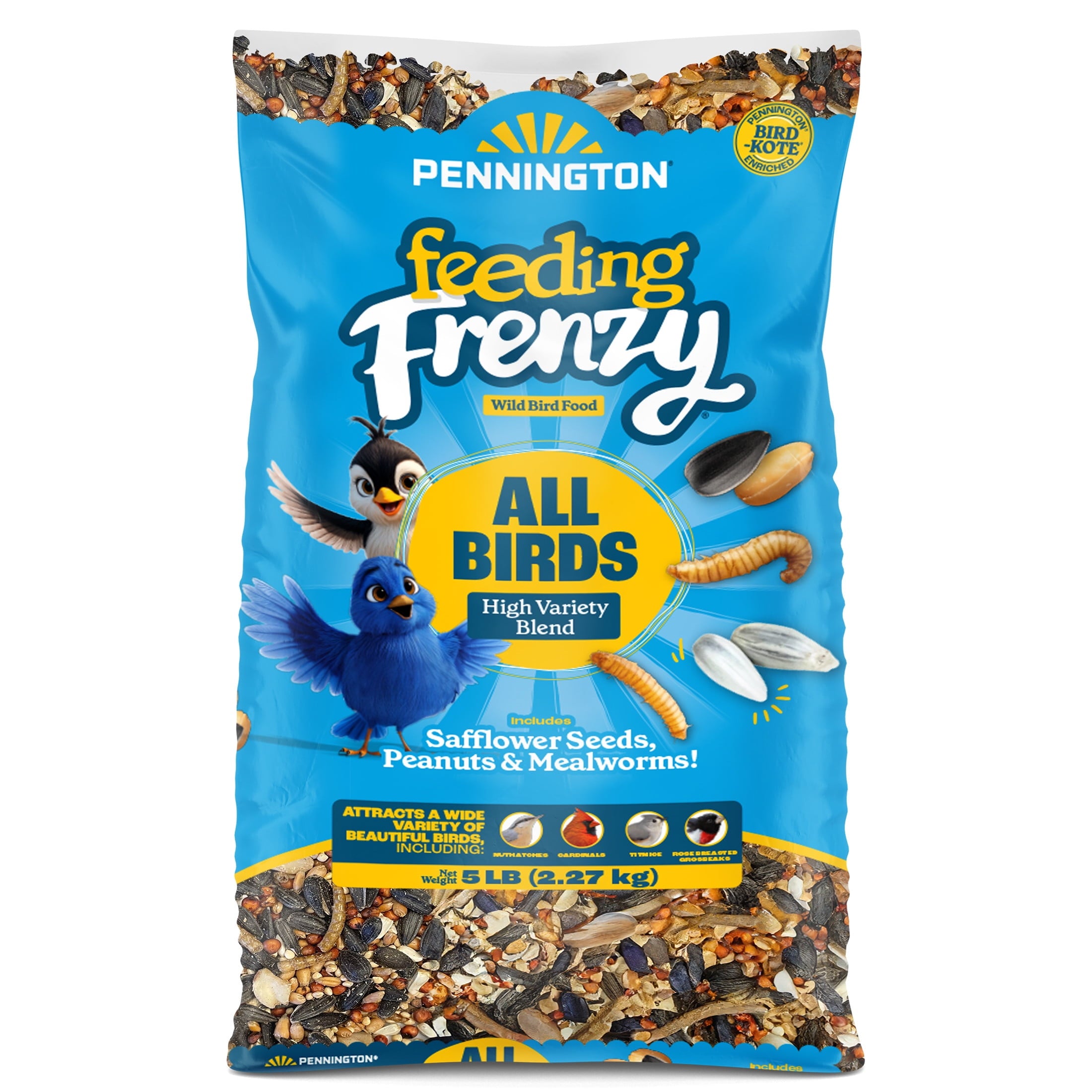 Feeding Frenzy Wild Bird Seeds, Wild Bird Food Mix, 5 lb.