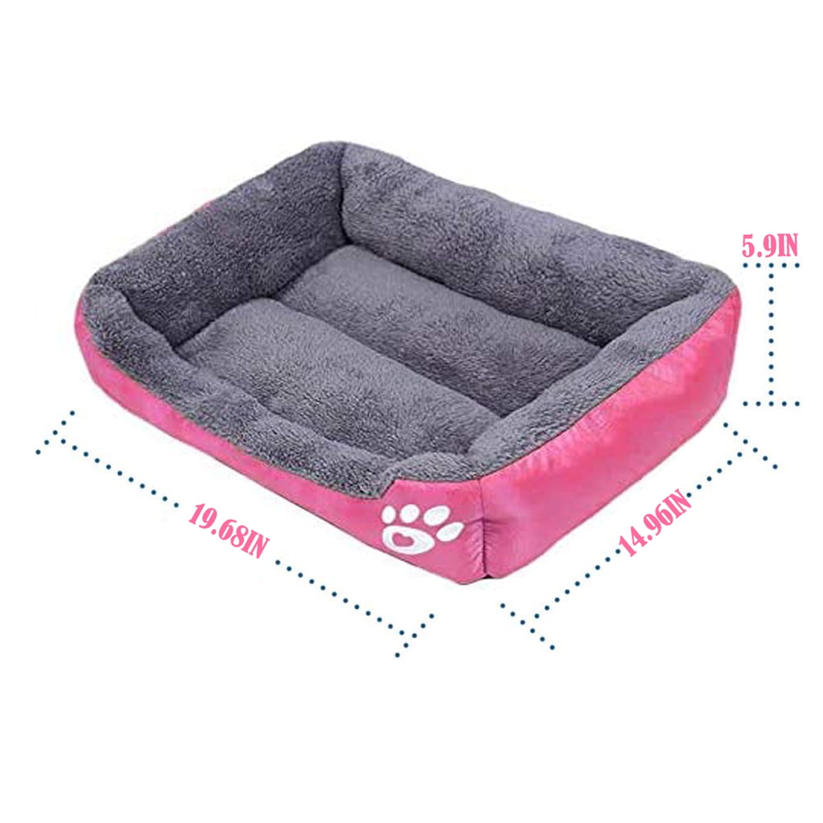 Dog Bed Washable Pet Cat Beds for Small Puppy Medium Dogs Cats, Hotpink