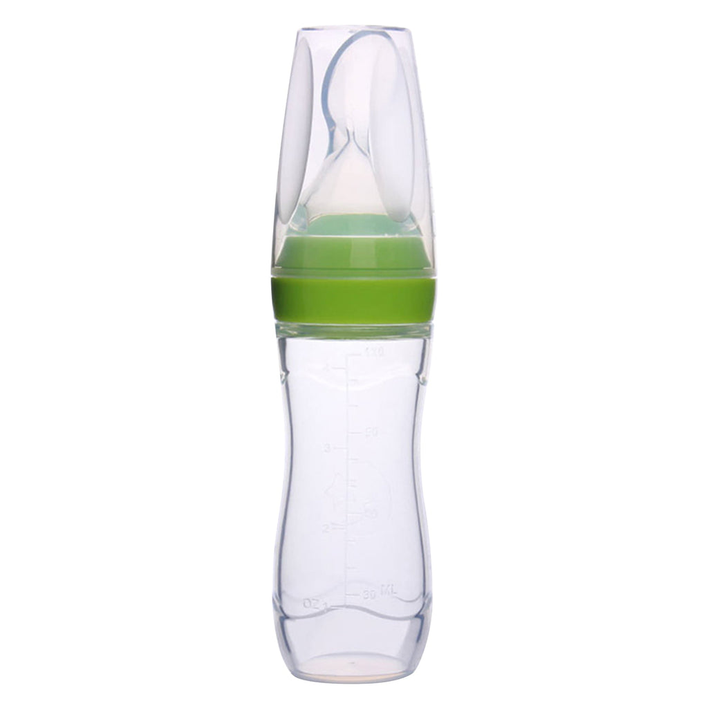 Pedty 1* Squeezed Feeding Spoon,1pc Silicone Baby Food Bottle Spoon Feeder For Baby Toddler Infant Cereal Food Supplement 120ml