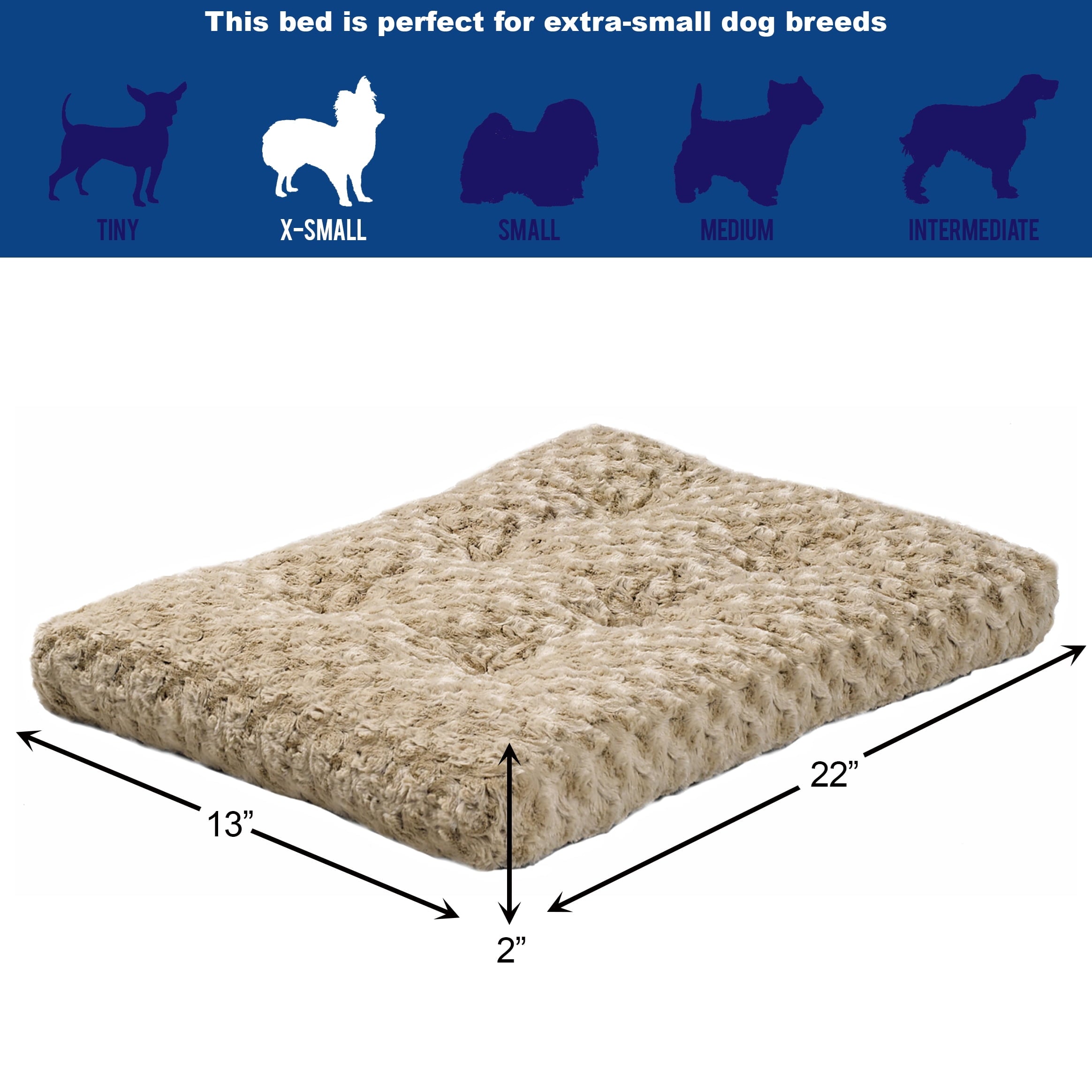 Homes for Pets Quiet Time Dog Bed &amp; Crate Mat, Deluxe Ombre Swirl, 22", Gray