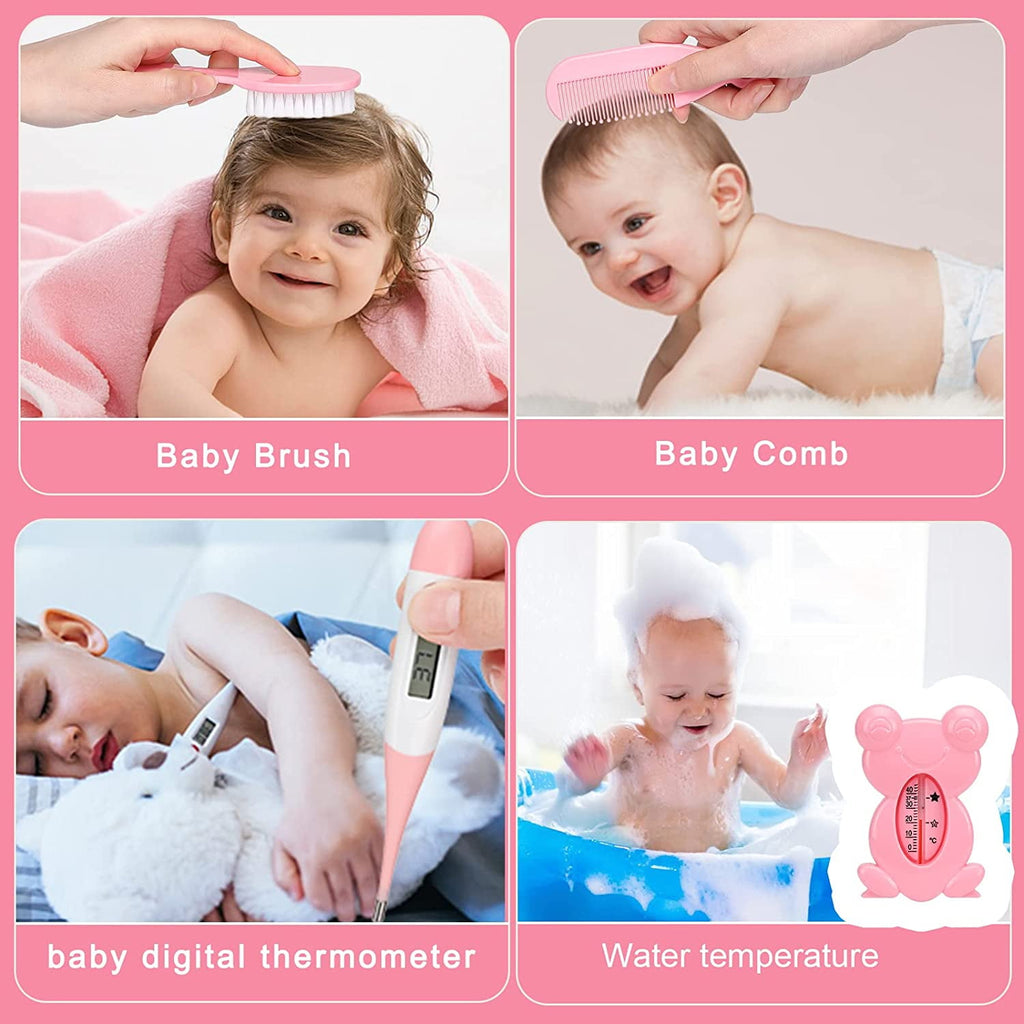Baby Healthcare Kit, Byseng 23 in 1 Newborn Nursery Grooming Kit for Newborn Infant Toddlers Baby Boys Girls (0-3 Years+) - Blue