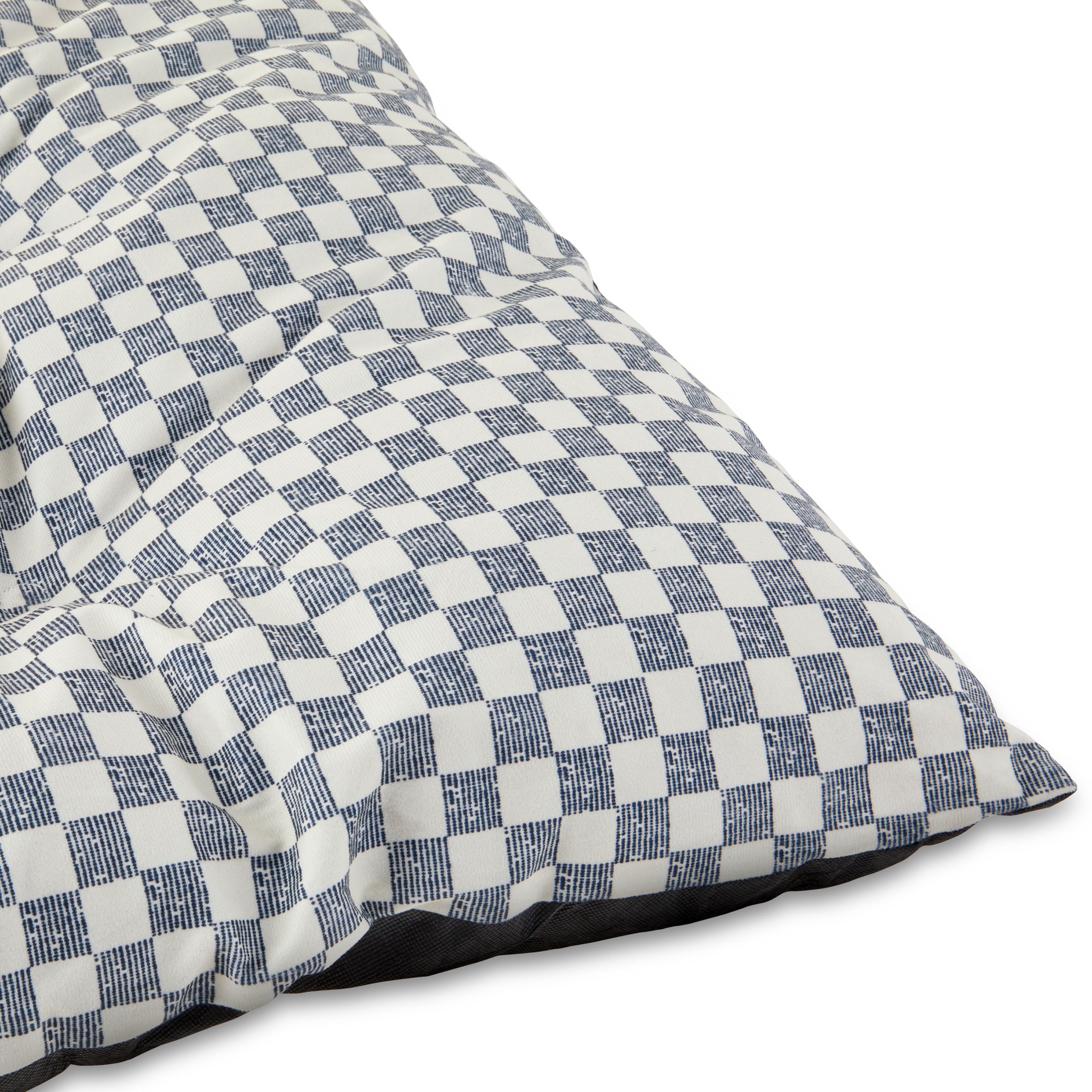 Bed for Dogs, Tufted Pillow, , Black and White Checkered, 35" x 27"