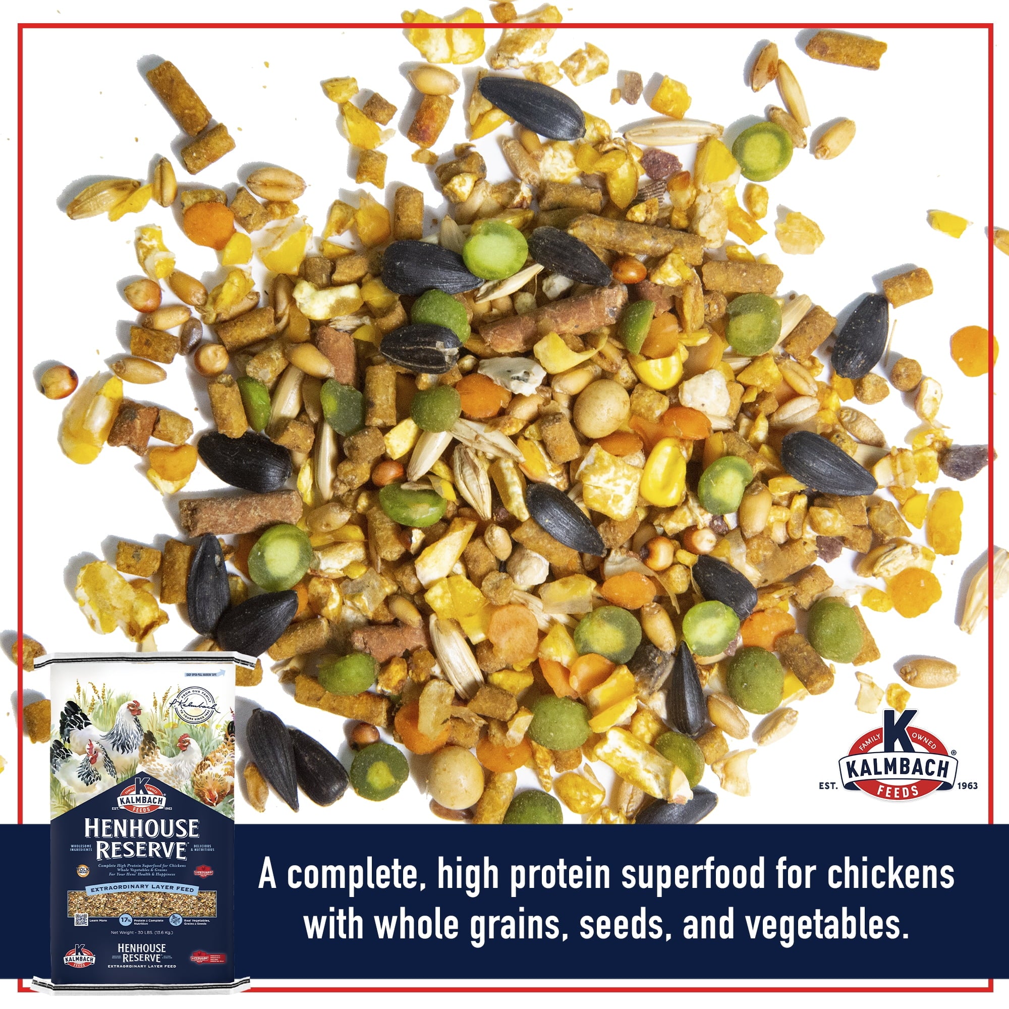 Henhouse Reserve - Extraordinary Whole Grain Layer Feed for Chickens, 30 lb