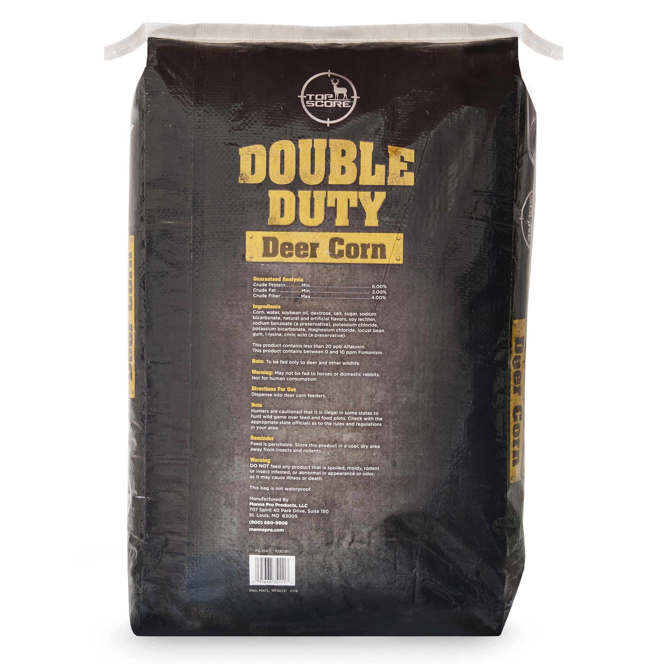 Top Score Double Duty Deer Corn, 35lb Bag, High Protein, Energy-Boosting