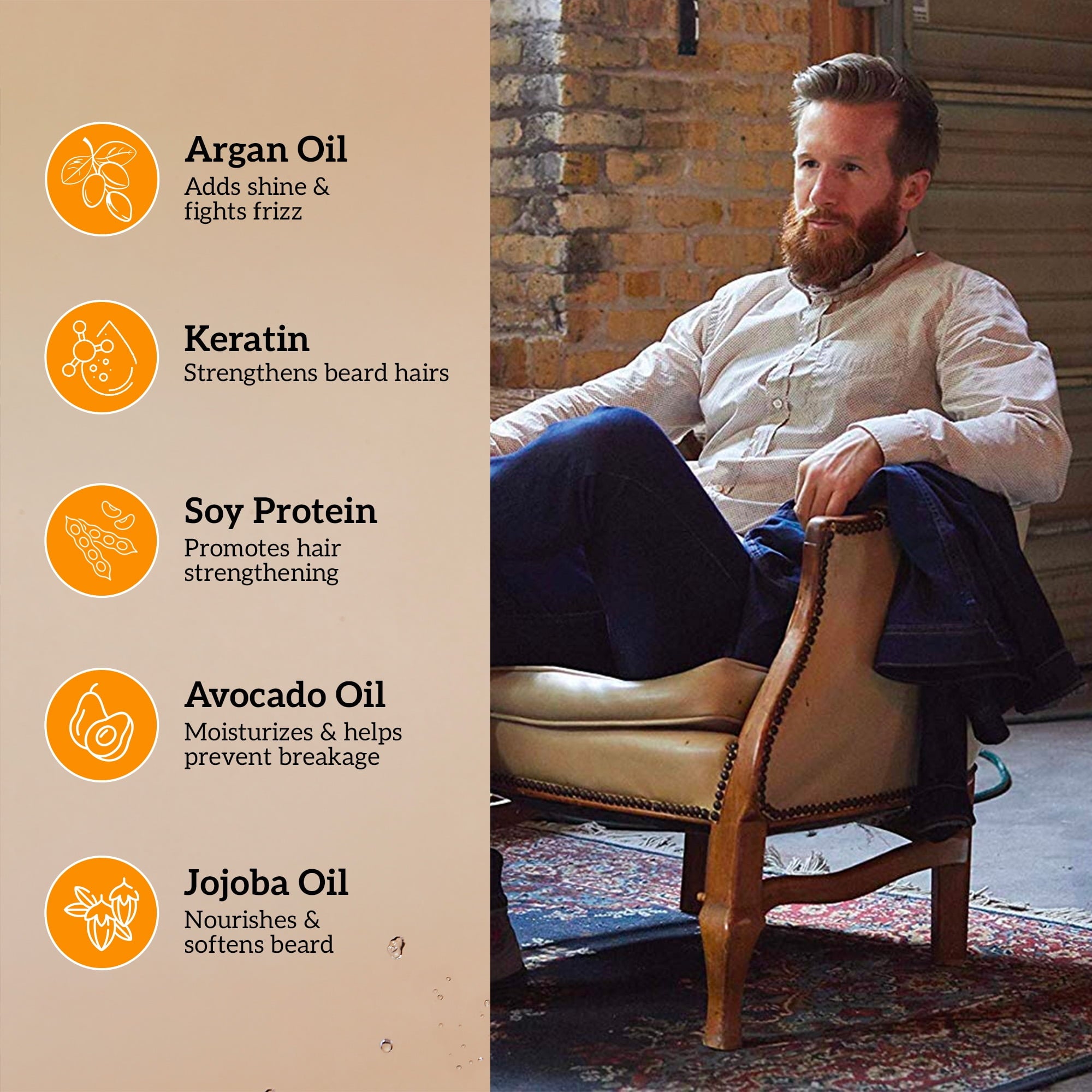 Adventurous Grooming Set, for All Beard Textures, Men, 5 Piece