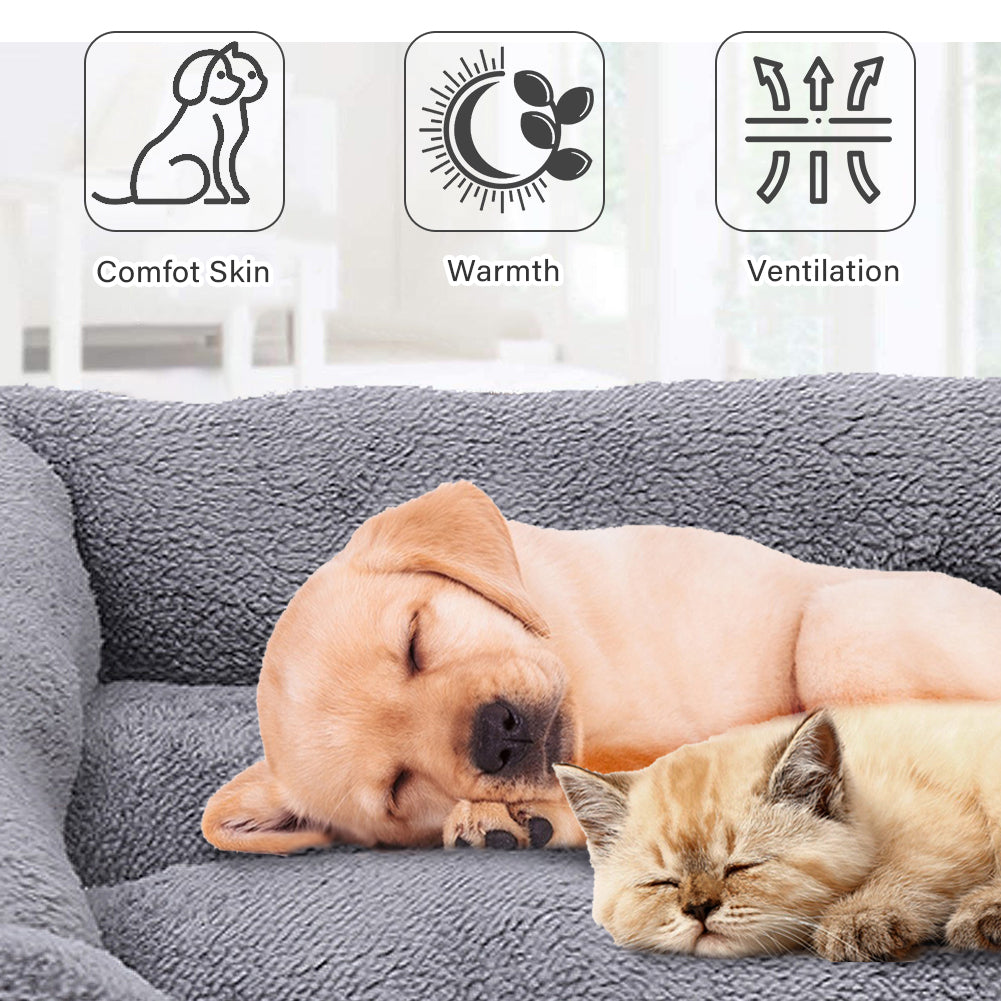 Dog Bed Washable Pet Cat Beds for Small Puppy Medium Dogs Cats, Hotpink