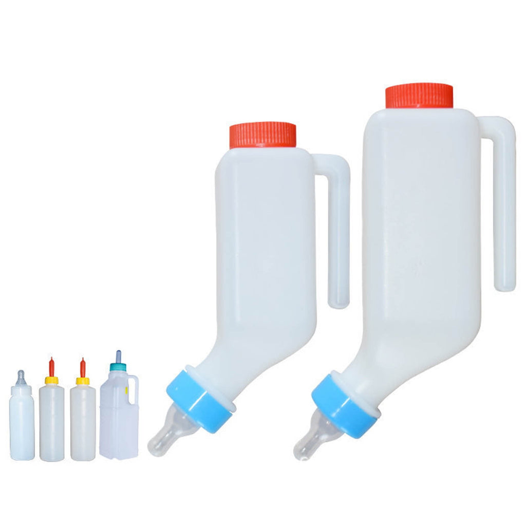 YAMB Goat Bottles for Feeding Baby Goats,500ml Lamb Baby Bottles with Nipple,With Scale Hanging Plastic Milk Feeder Bottle,Little Goat Sheep Nursing Bottle,Feeder for Farm Animal,1 Pc