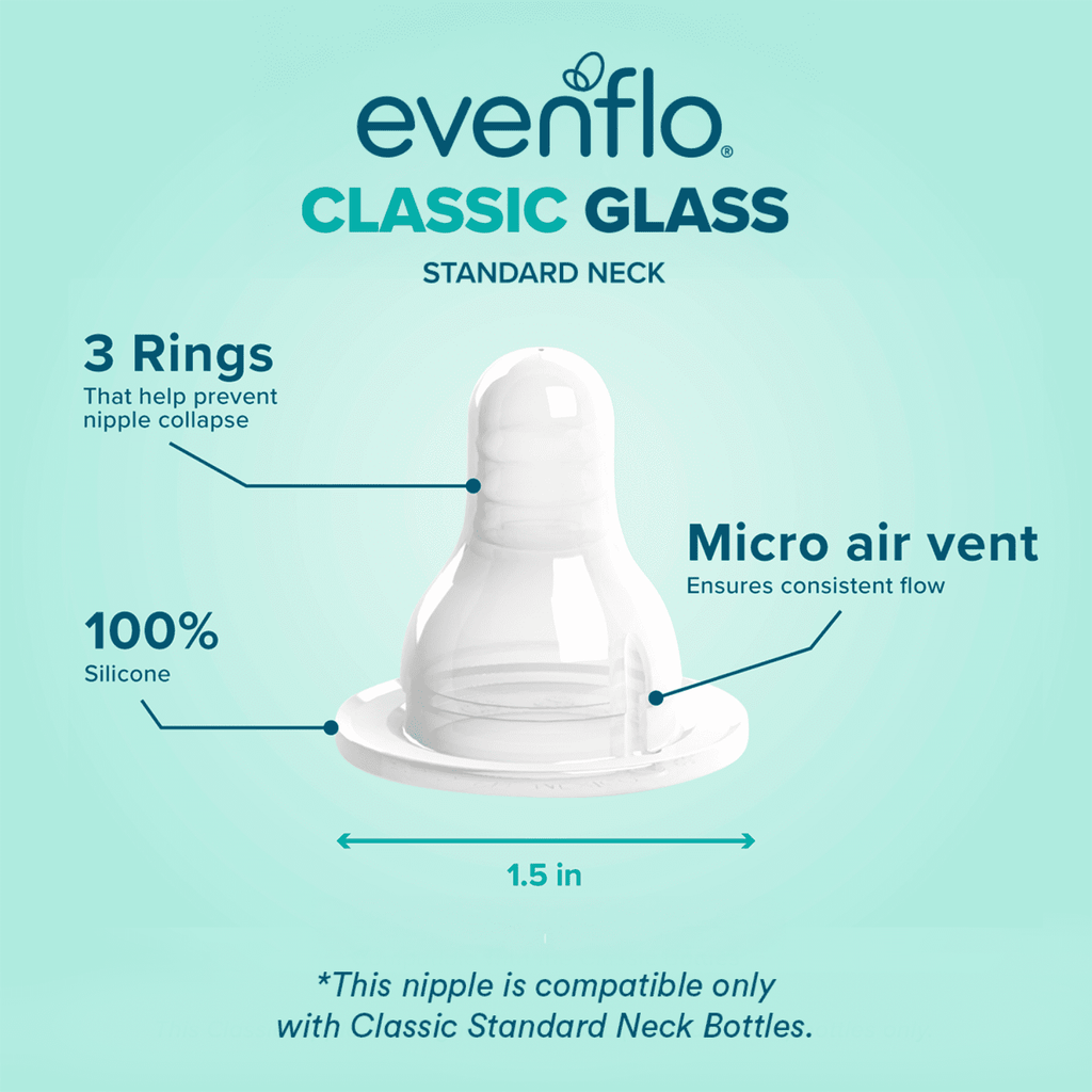 Classic Glass Baby Bottles - 8 Fl oz, Clear, 3ct