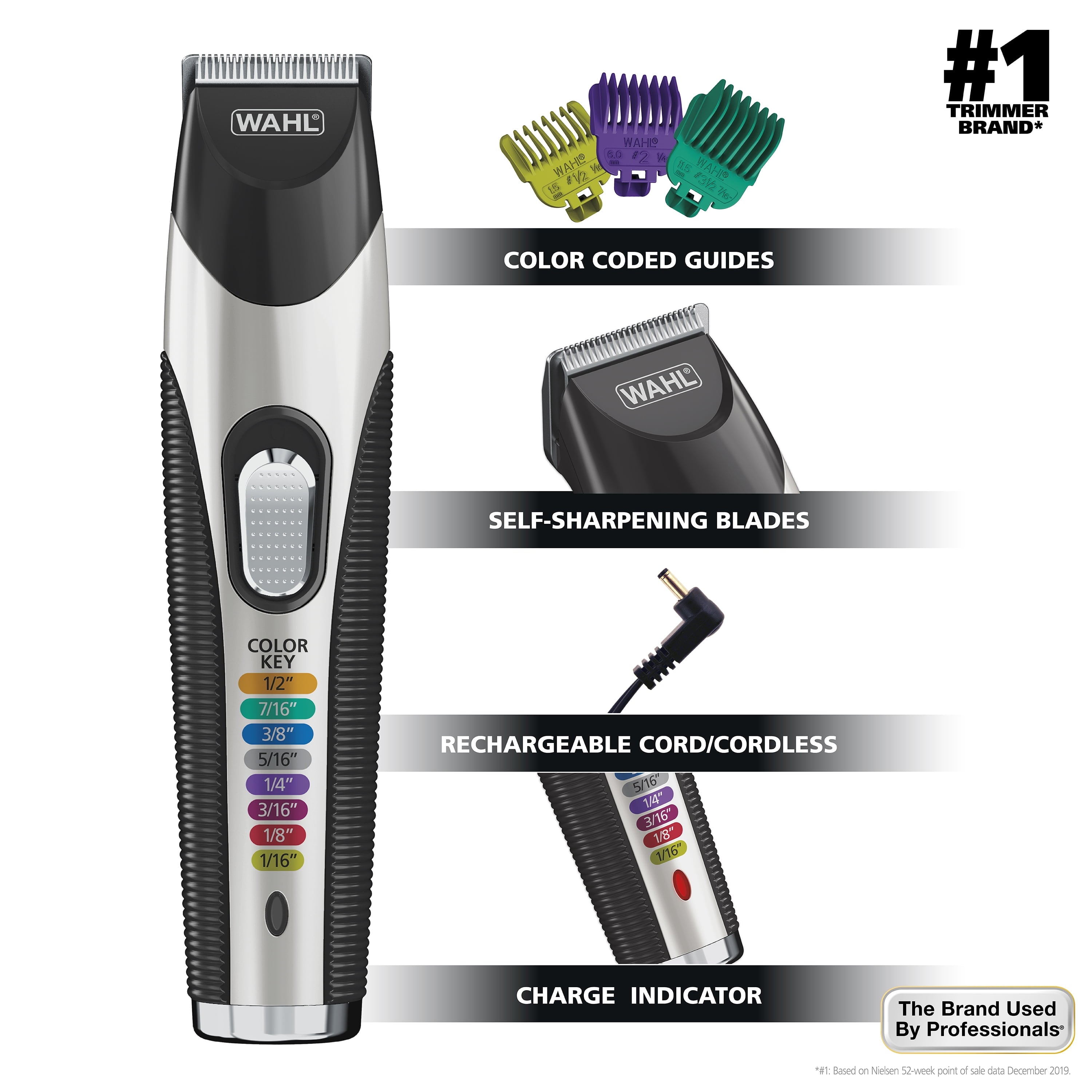 Color Pro Cord/Cordless Rechargeable Hair, Beard Trimmer for Men - 9891-100