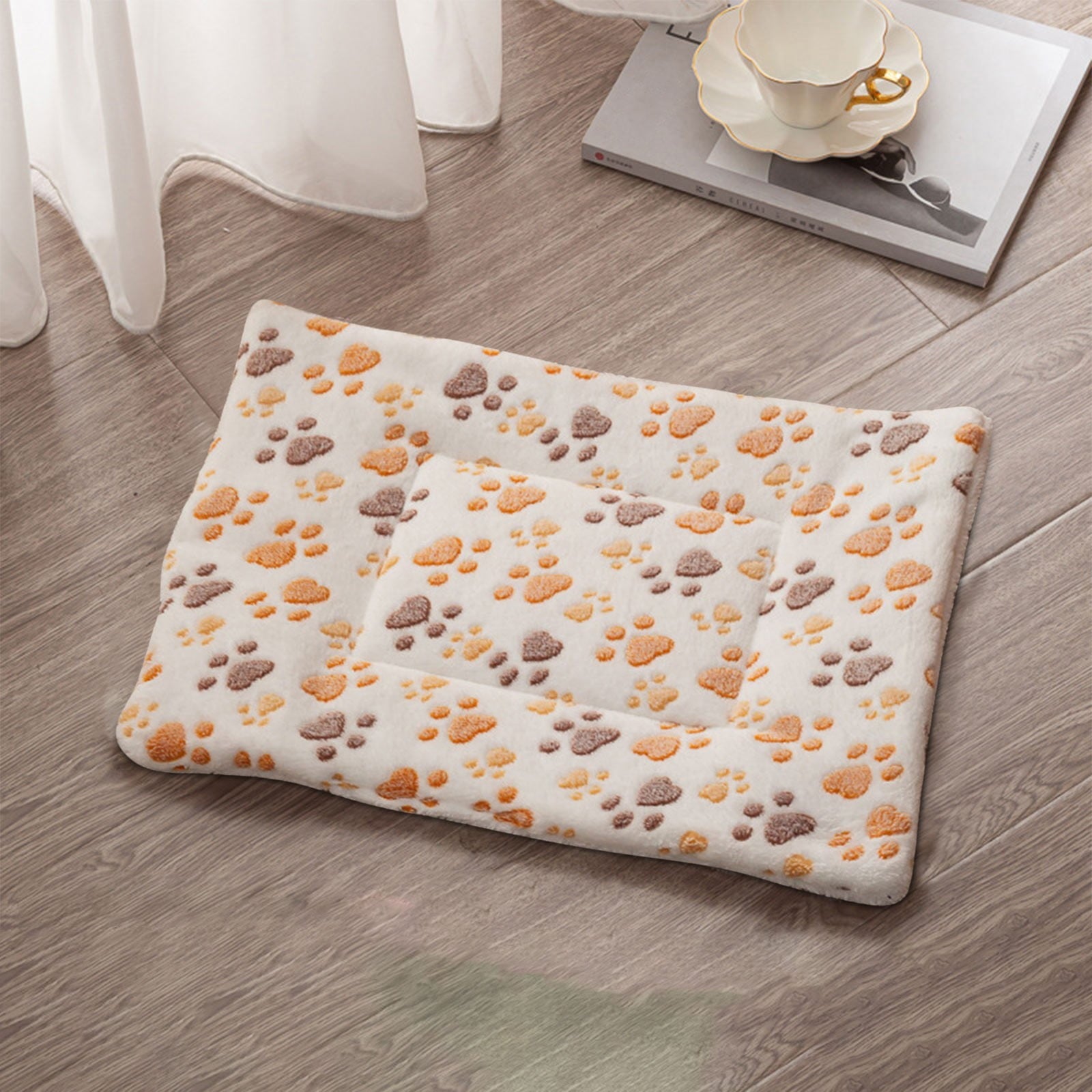 Plush Dog Bed for Small Dogs - Dog Crate Pad Dog Bed Mat, Washable Kennel Pad Pet Beds with NonSlip Bottom, Plush Dog Mat, Crate Pet Beds Dog Sleeping Mat Cushion Bed 9.8x12.6inch
