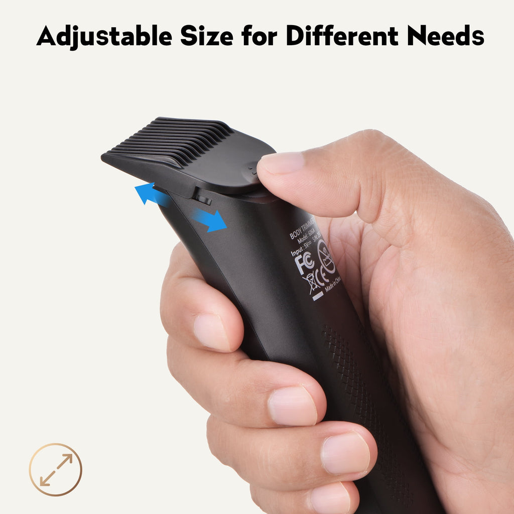 Body Hair Trimmer for Men,Manscape 3-in-1 Body Groomer Kit for Groin,IPX7 Wet/Dry Electric Shaver Razor,Grooming for Face and Body,USB &amp; Wireless Charging,Gifts for Men,Black