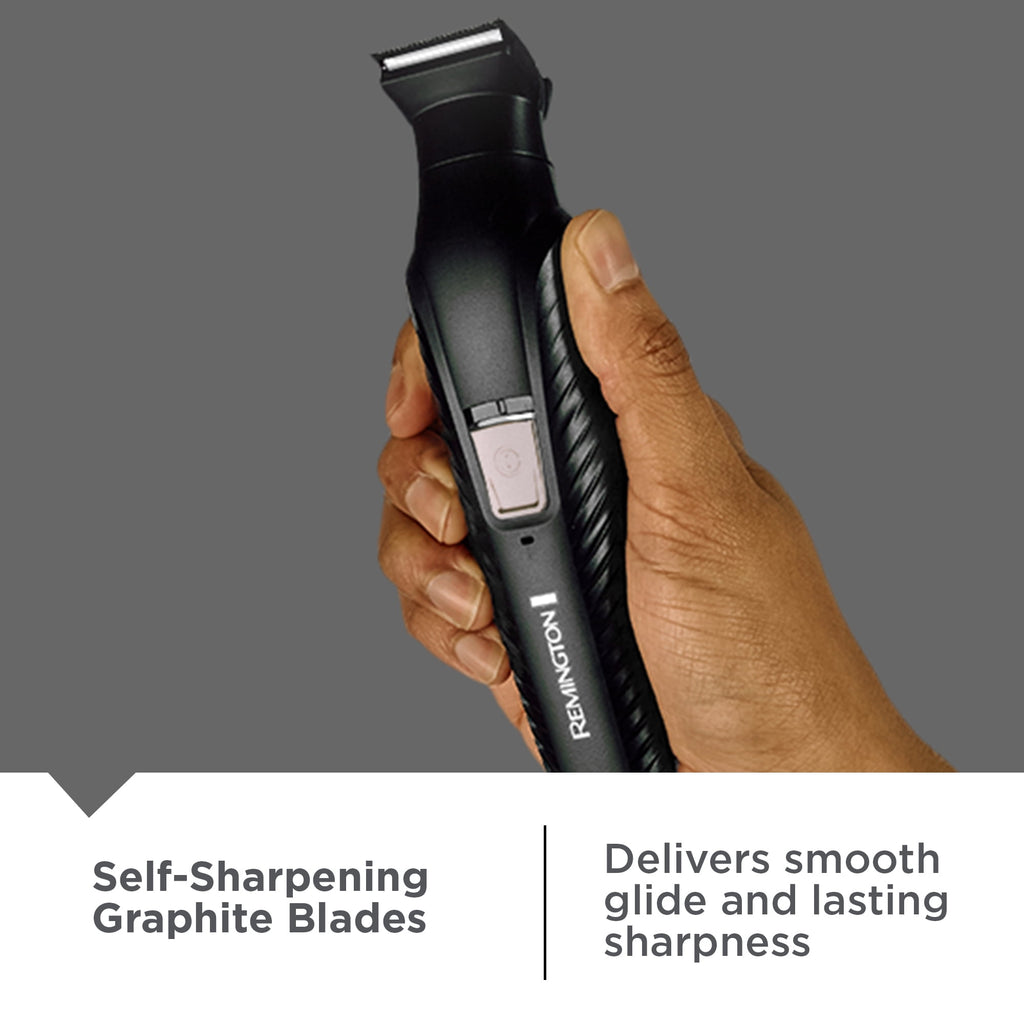 Graphite All-in-One Grooming Kit, Men's Head &amp; Body Trimmer Kit with Combs, Black
