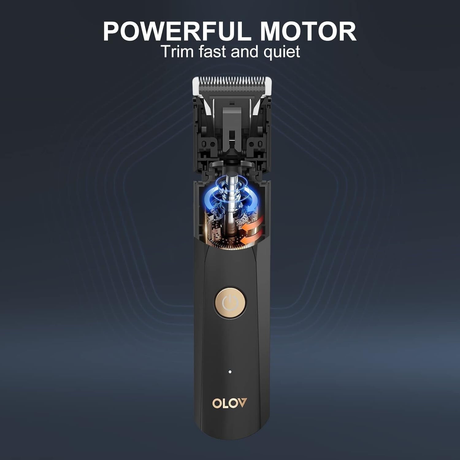 OLOV Electric Body Hair Trimmer Kit - Groin, Bikini &amp; Underarm Grooming, Wet/Dry Shaver, USB Rechargeable, Razor for Men &amp; Women, Black