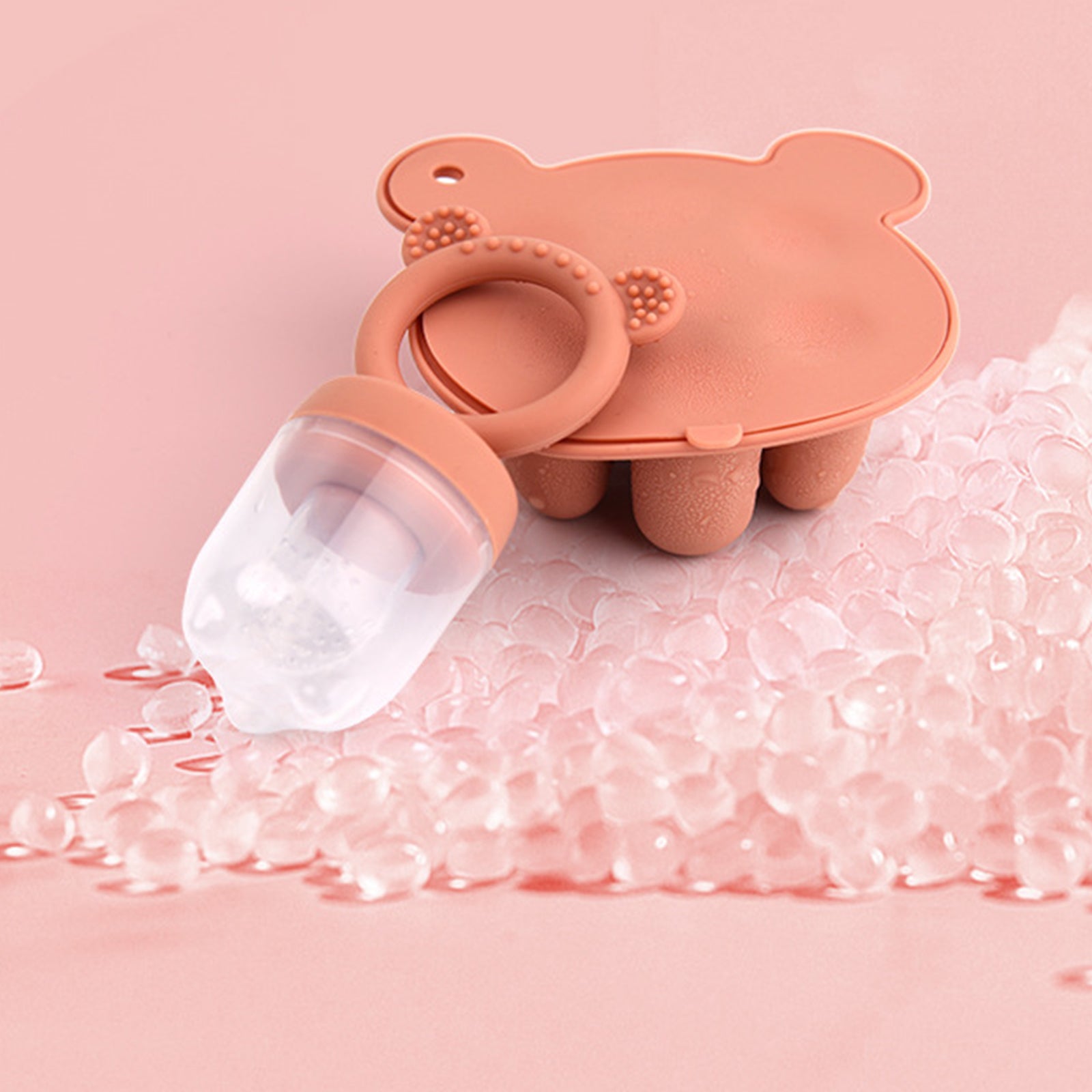 Silicone Baby Fruit Food Feeder Pacifier &amp; Breastmilk Popsicle Freezer Molds, Baby Food Storage Containers Breast Milk Ice Cubes for Baby Teething &amp; Infant Self Feeding, BPA Free (Green)