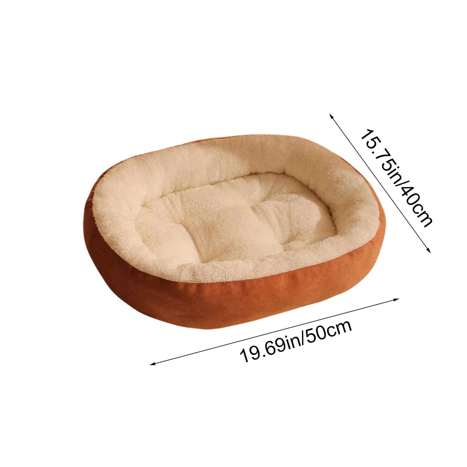 Oval Pet Bed Bed Fleece Warmth Pet Pad for Cat &amp; Small Dog