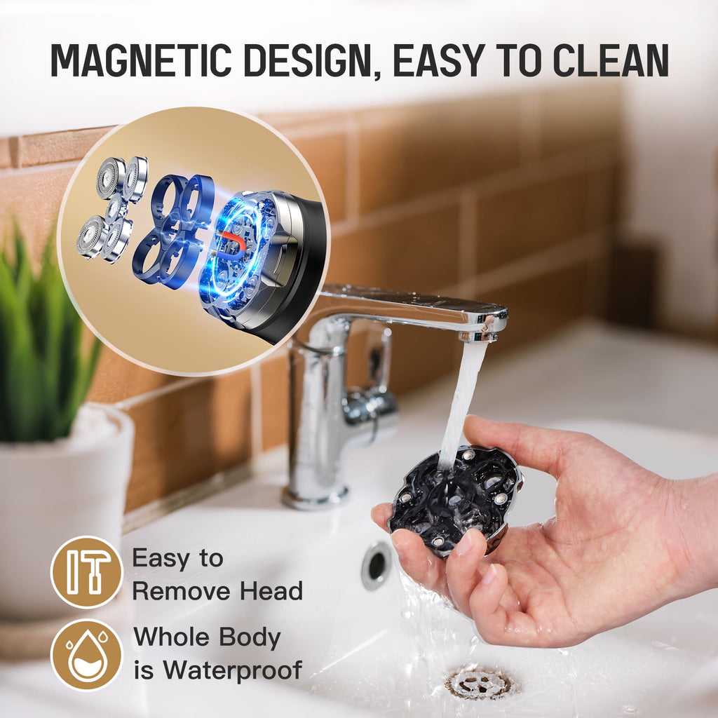Body Hair Trimmer for Men,Manscape 3-in-1 Body Groomer Kit for Groin,IPX7 Wet/Dry Electric Shaver Razor,Grooming for Face and Body,USB &amp; Wireless Charging,Gifts for Men,Black