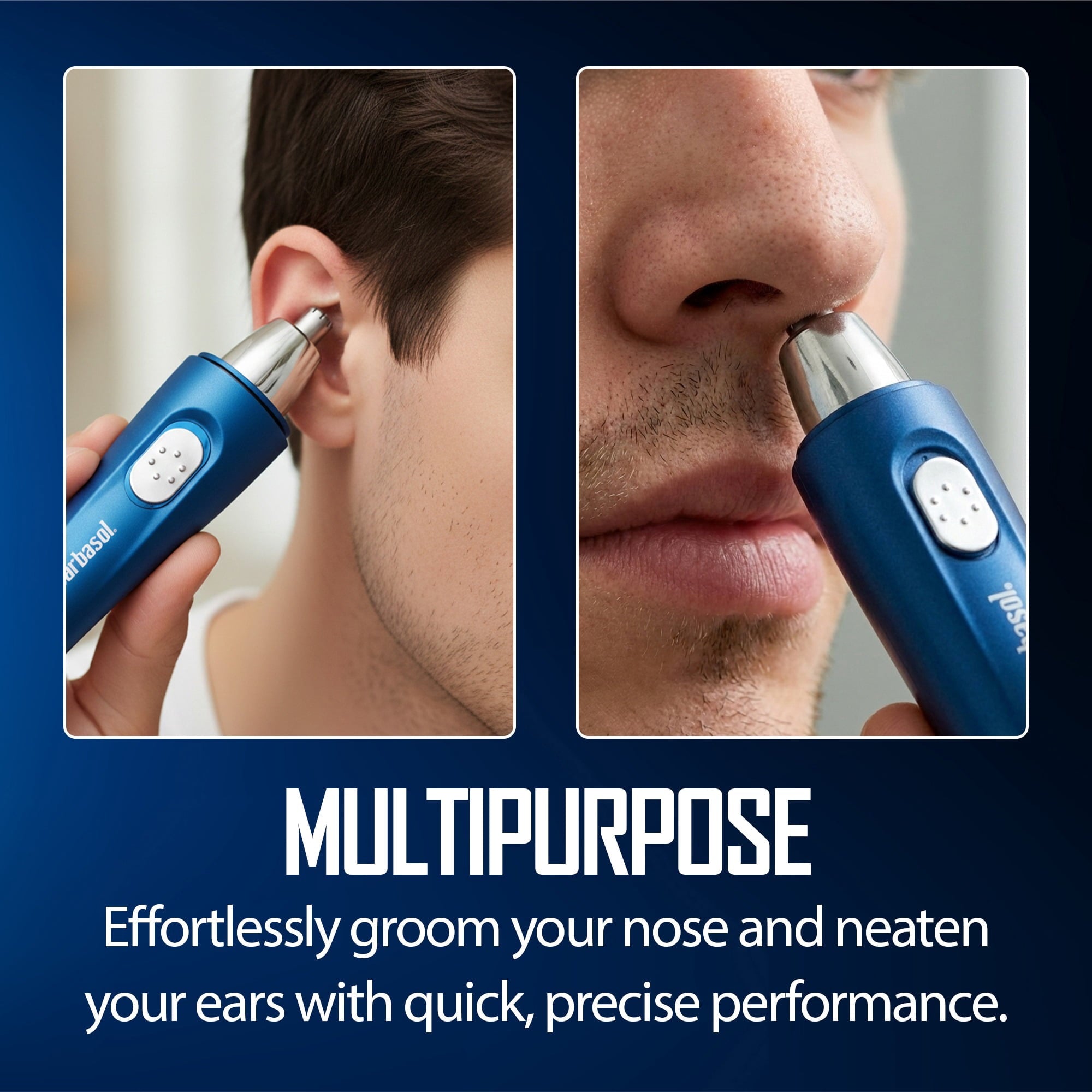 Nose Hair Trimmer for Men and Women, Electric Ear &amp; Nose Hair Trimmer with Built-In LED Light, Wet &amp; Dry Grooming, Grip
