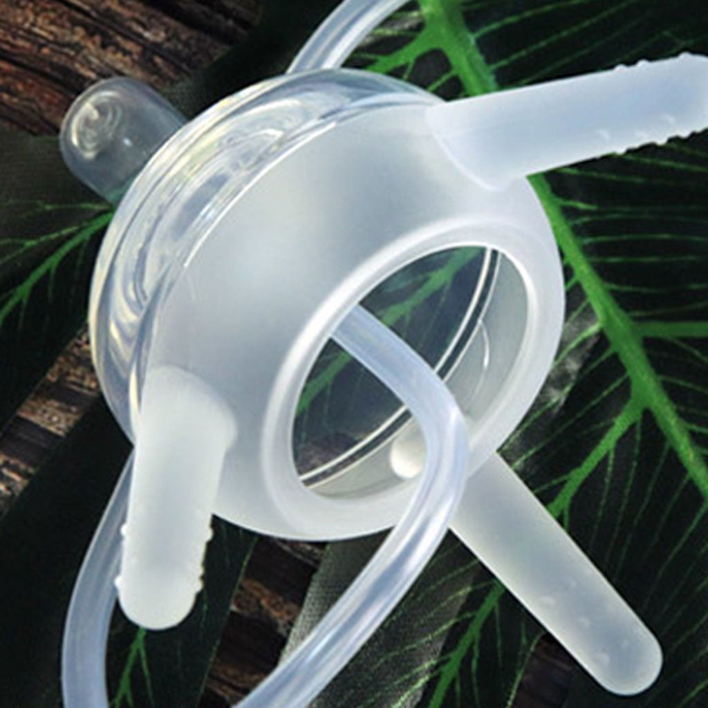 Sorrowso Self-Feeding Baby Bottle with Long Straw Handless Imitation Milk Weaning Bottle