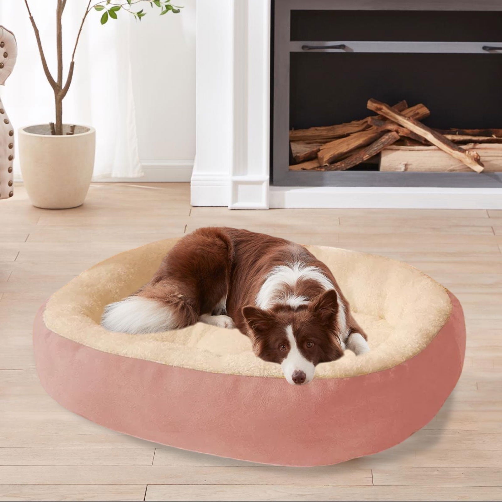 Oval Pet Bed Bed Fleece Warmth Pet Pad for Cat &amp; Small Dog