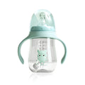 ACDANC 1Pc Handheld Baby Bottle 0-6 Month Newborn Self-Feeding Cups Training Infant Juice Milk Drinking with Spout Travel Gifts 180ML, Green