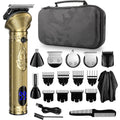 Hair Clipper for Men, 19 in 1 Electric Beard Trimmer, Home Travel Cordless Shaver Razor with LED Display for Hair, Facial, Nose Hair Cutting, Grooming Kit with Storage Bag