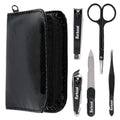 6-Piece Nail Grooming Kit, Safety Scissors, Large and Slanted Clipper, Pointed Tweezers, Nail File