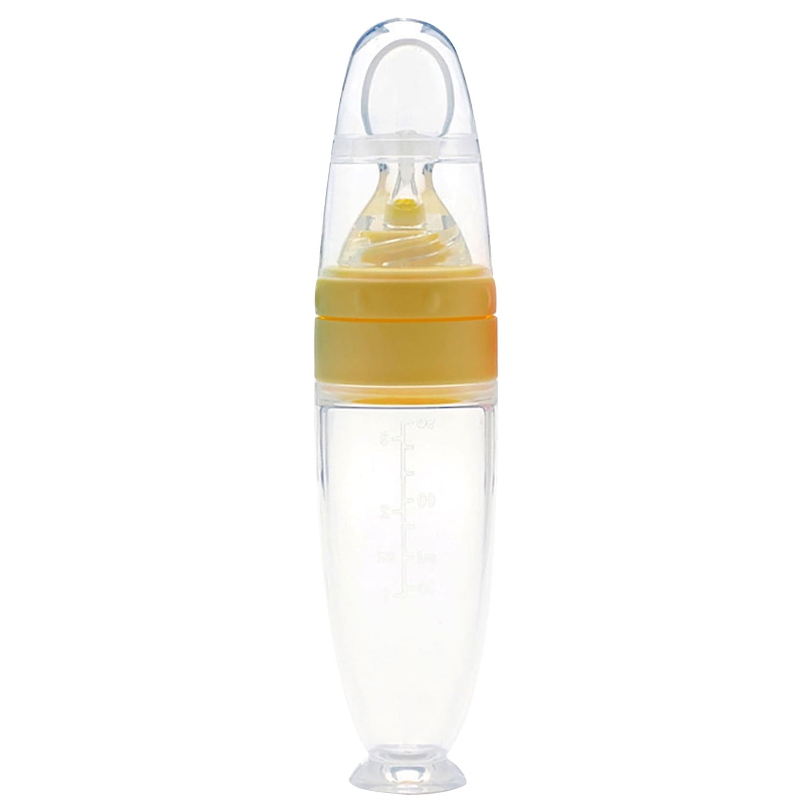 Pedty 1* Squeezed Feeding Spoon,1pc Silicone Baby Food Bottle Spoon Feeder For Baby Toddler Infant Cereal Food Supplement 120ml