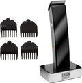 Groom Essentials Hair &amp; Beard Trimmer for Men, Cordless Hair Trimmer w/ Charging Base, Black/Silver