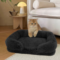 Pet Bed Dog Cat Cuddler Bed Faux Fur Warming Cushion For Small Medium Dogs And Cats Indoor Use