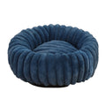 High Pile Plush Round Pet Bed Kennel Mat Extra Dog Cat Bed with Raised Edge for Small Medium Pets