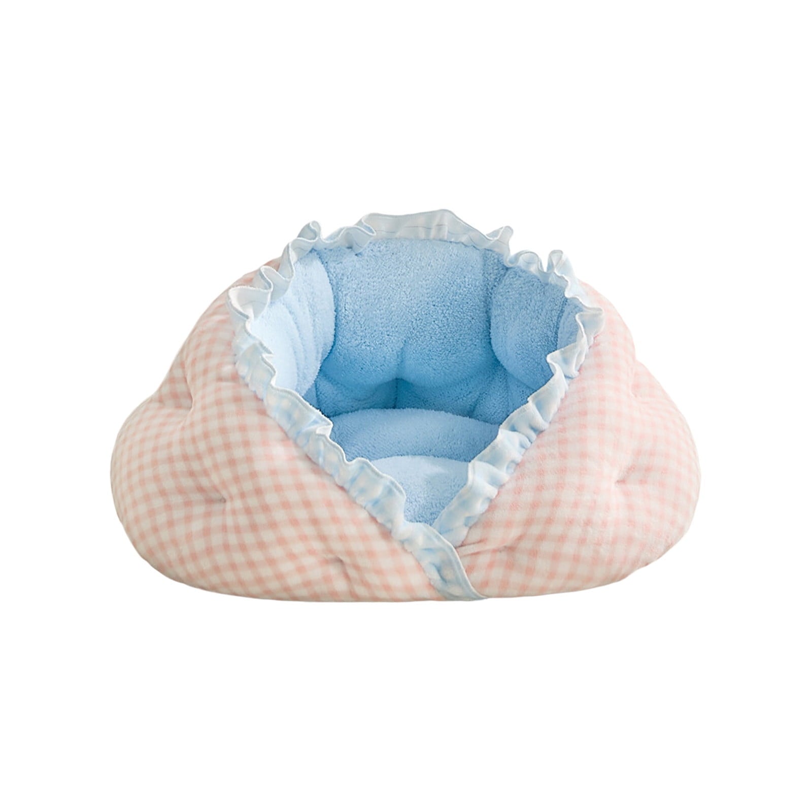 Reversible Winter Pet Bed and Mat Dual-Sided Plush Dog Cat Bed Removable Washable Cover for Crate Sofa or Floor