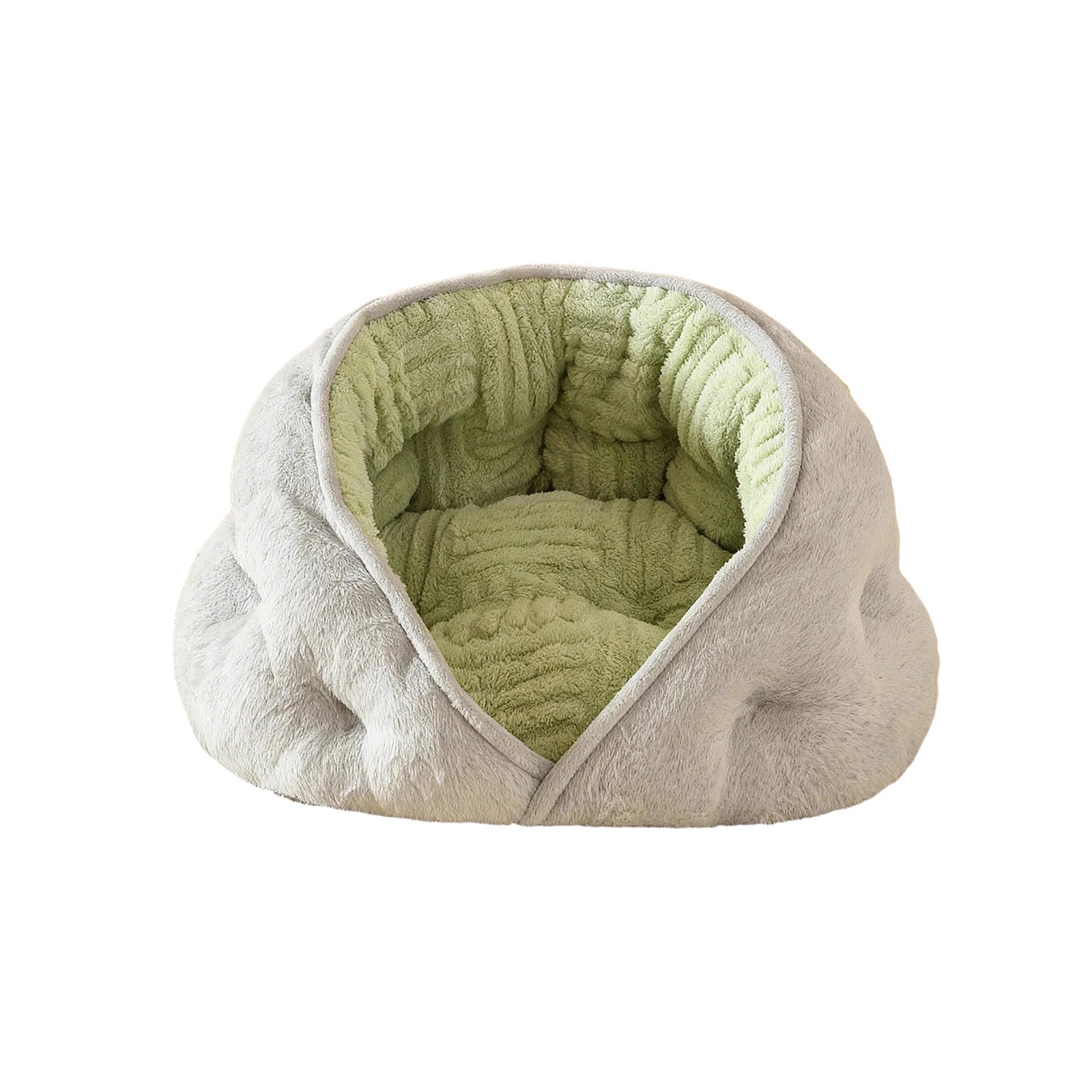 Reversible Winter Pet Bed and Mat Dual-Sided Plush Dog Cat Bed Removable Washable Cover for Crate Sofa or Floor