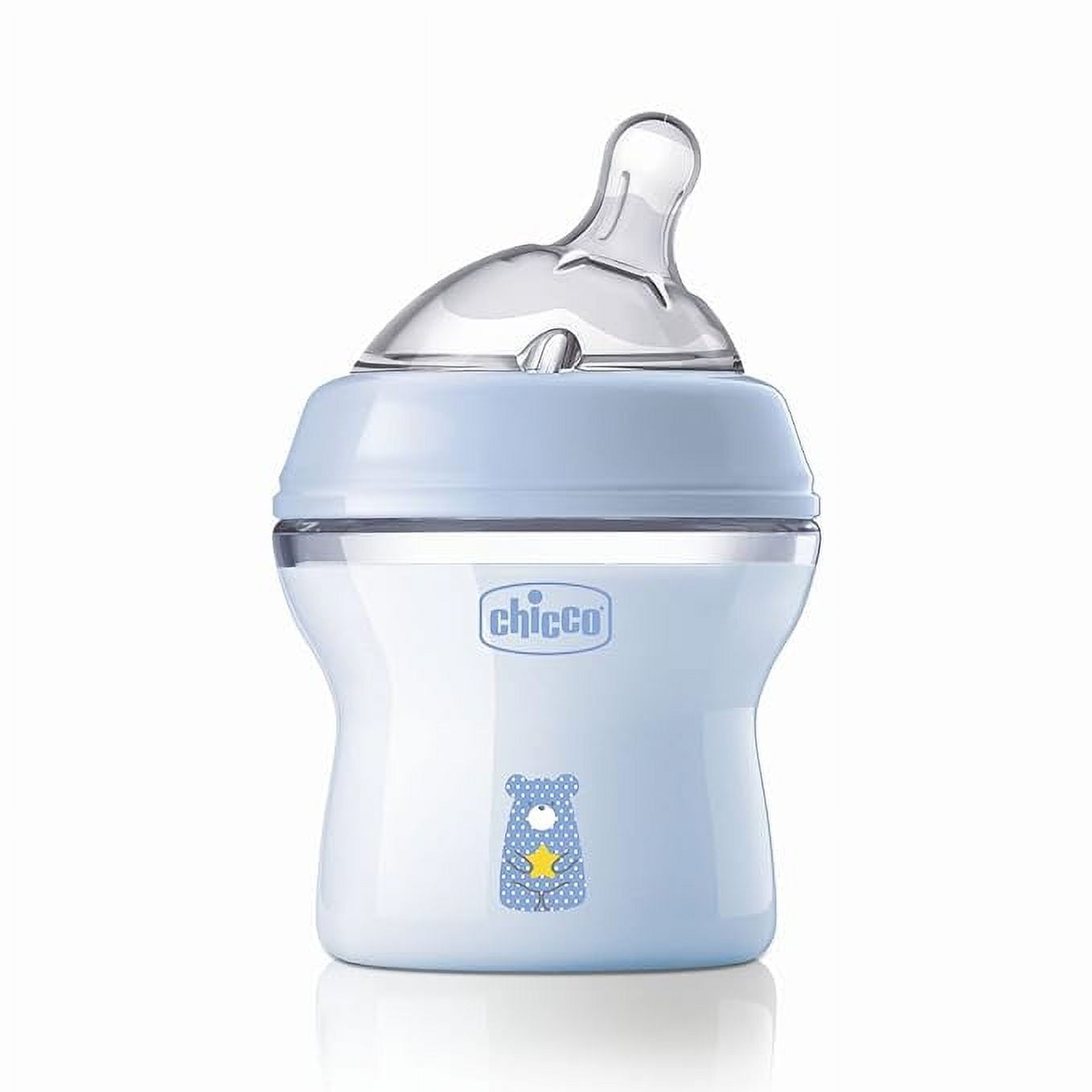 Natural Feeling Baby Milk Feeding Bottle with Wide Neck, for Easy Milk Flow, for Babies &amp; Toddlers 0m+, 150ml (Blue)