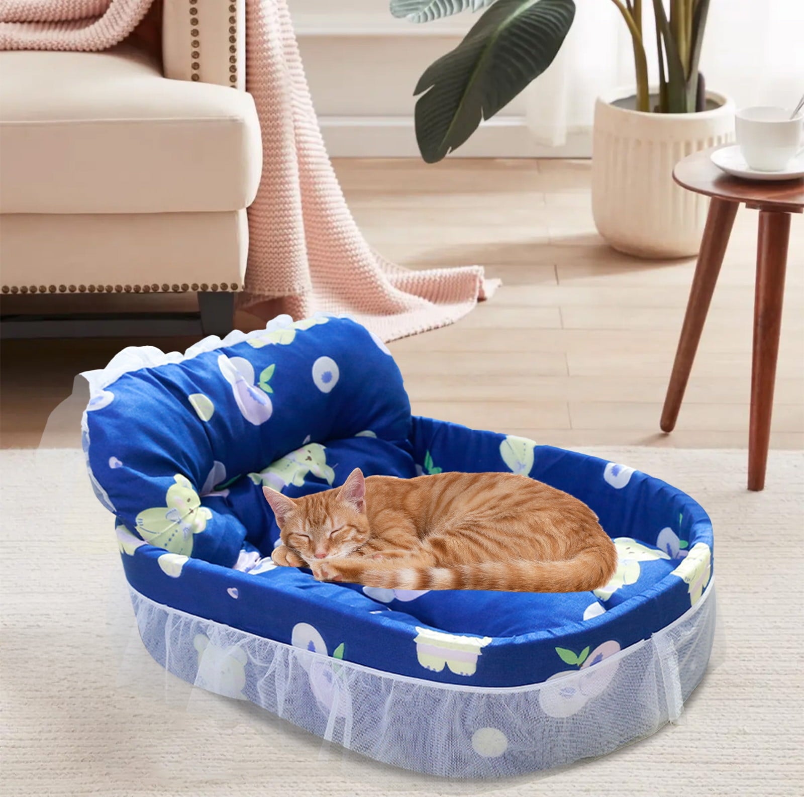 Clearance Dog Bed Medium Size Dogs, Cat Beds for Indoor Cats, Pet Bed for Puppy and Kitty, Washable, Extra , Anti-Slip Bottom