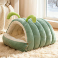 Winter Cat and Dog Bed, Pet Cushion, Removable Semi-Enclosed Pet Cave, Indoor Pet Bedding for Small Animals, Washable Pet Nest