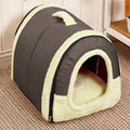 Dog Bed, Round Pet Kennel with Raised Rim, Faux Shag Sleep Mat for Cats Small Animals