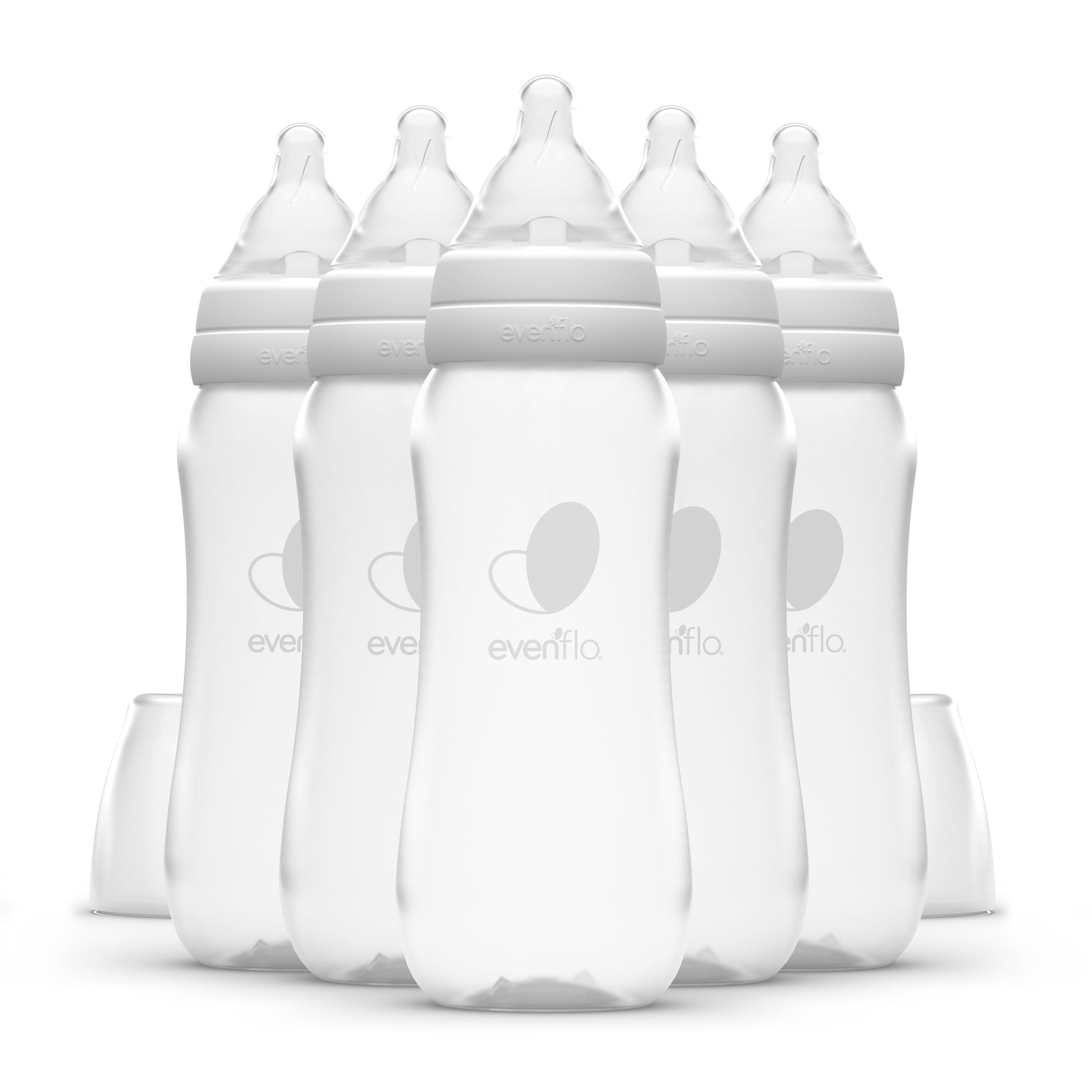 Balance + Standard Neck Plastic Baby Bottles , 9oz Clear, 6 Count