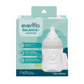 Balance+ Wide Neck Baby Bottles, Clear/White, 5oz, 2-Pack
