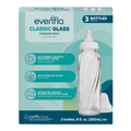 Classic Glass Baby Bottles - 8 Fl oz, Clear, 3ct