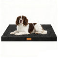 Checkered Pet Bed for Medium Dogs 36"X24", Removable Washable Cover, Black