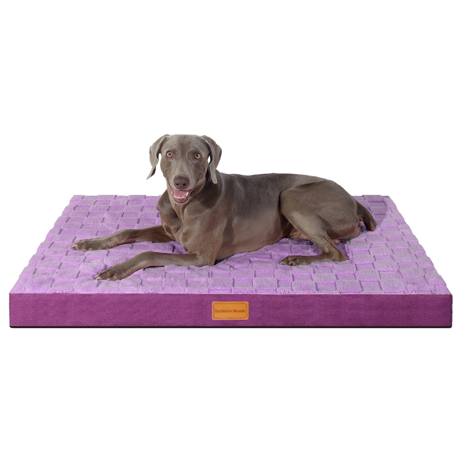 Checkered Pet Bed for Medium Dogs 36"X24", Removable Washable Cover, Black