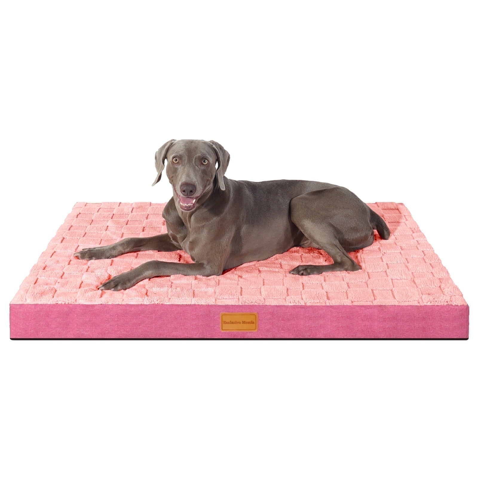 Checkered Pet Bed for Medium Dogs 36"X24", Removable Washable Cover, Black