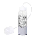 Hands-Free Baby Bottle - Nursing System 7 oz Baby Bottle with Nipple/Teat 3m+ Infant with Tube Straw Feeding System for Toddler (1 Bottle - Elephant)