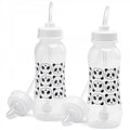 Hands-Free Baby Bottle - Nursing System 9 oz Baby Bottle with Nipple/Teat 3m+ Infant with Tube Straw Feeding System for Toddler (2 Bottles - Panda)